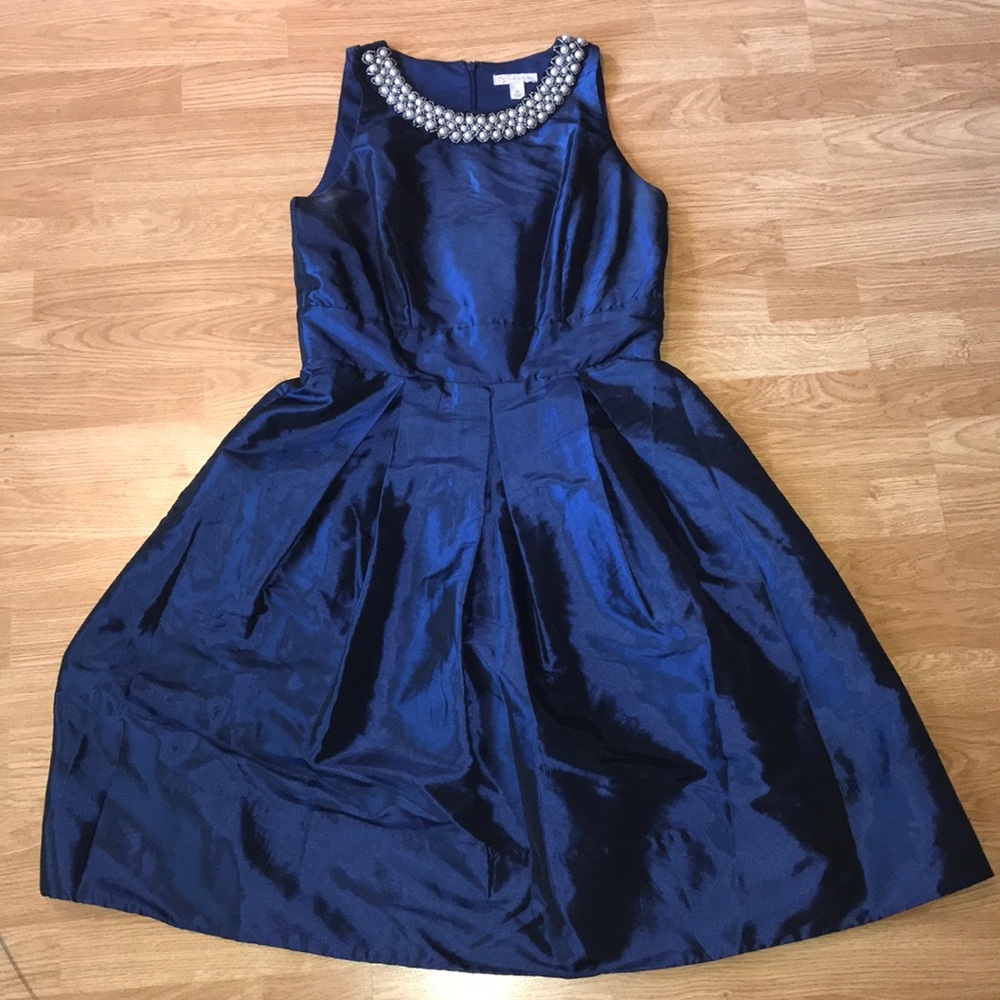 Dark Blue Dress Barn gown (w/ POCKETS!)